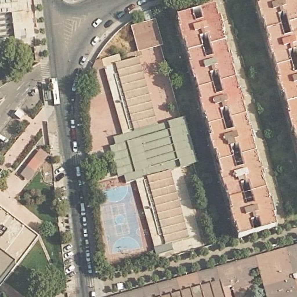 Aerial view of the grounds of Tirso De Molina