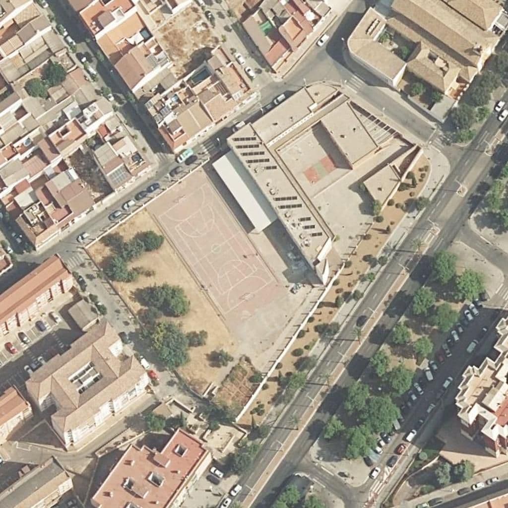 Aerial view of the grounds of Alcalde Pedro Barbudo