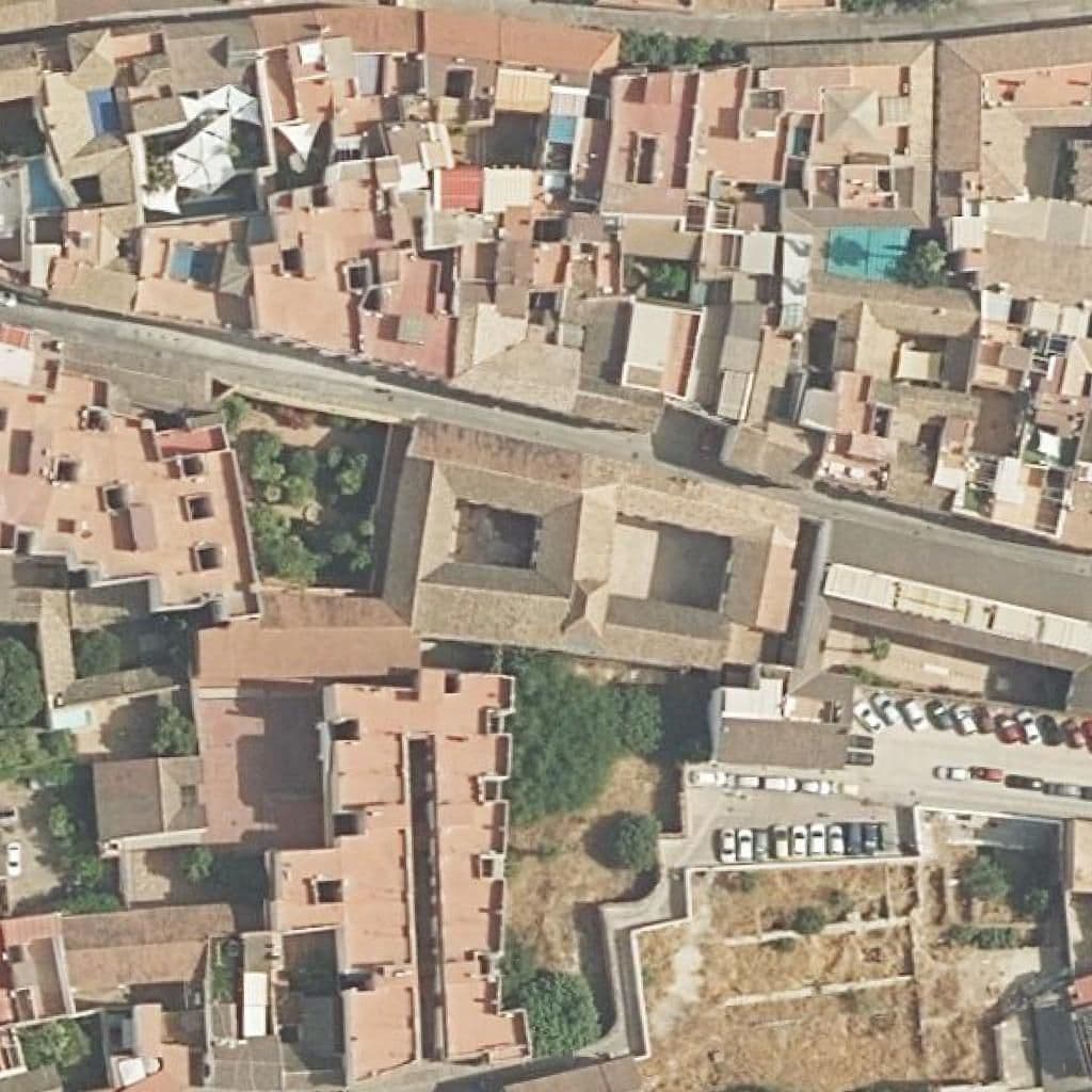 Aerial view of the grounds of San Lorenzo