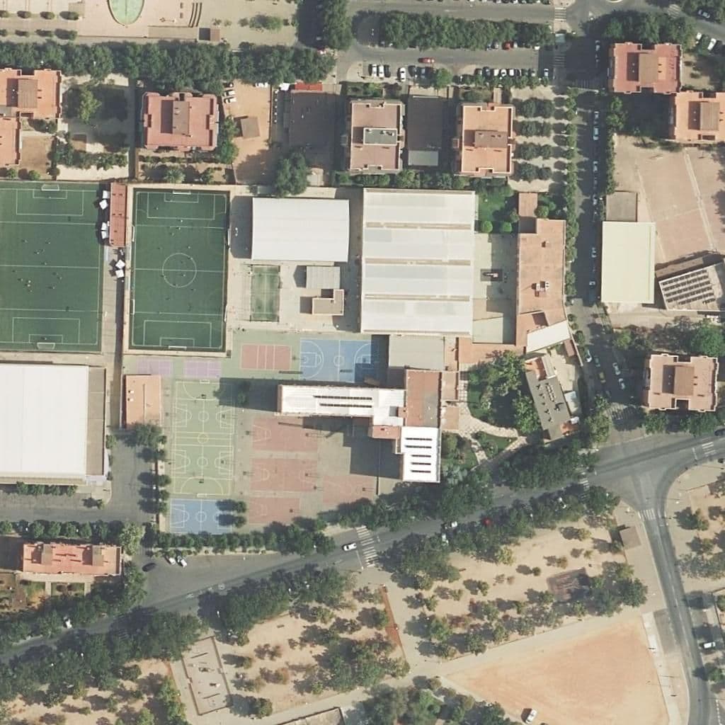 Aerial view of the grounds of Cervantes