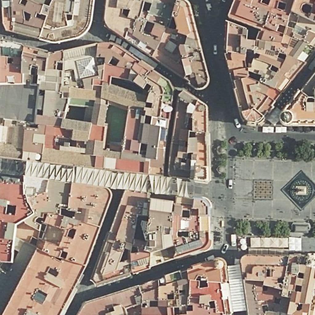 Aerial view of the grounds of La Milagrosa