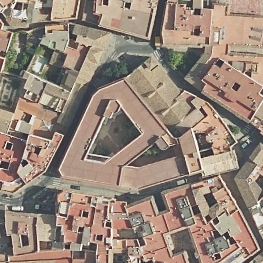 Aerial view of the grounds of Sagrado Corazón