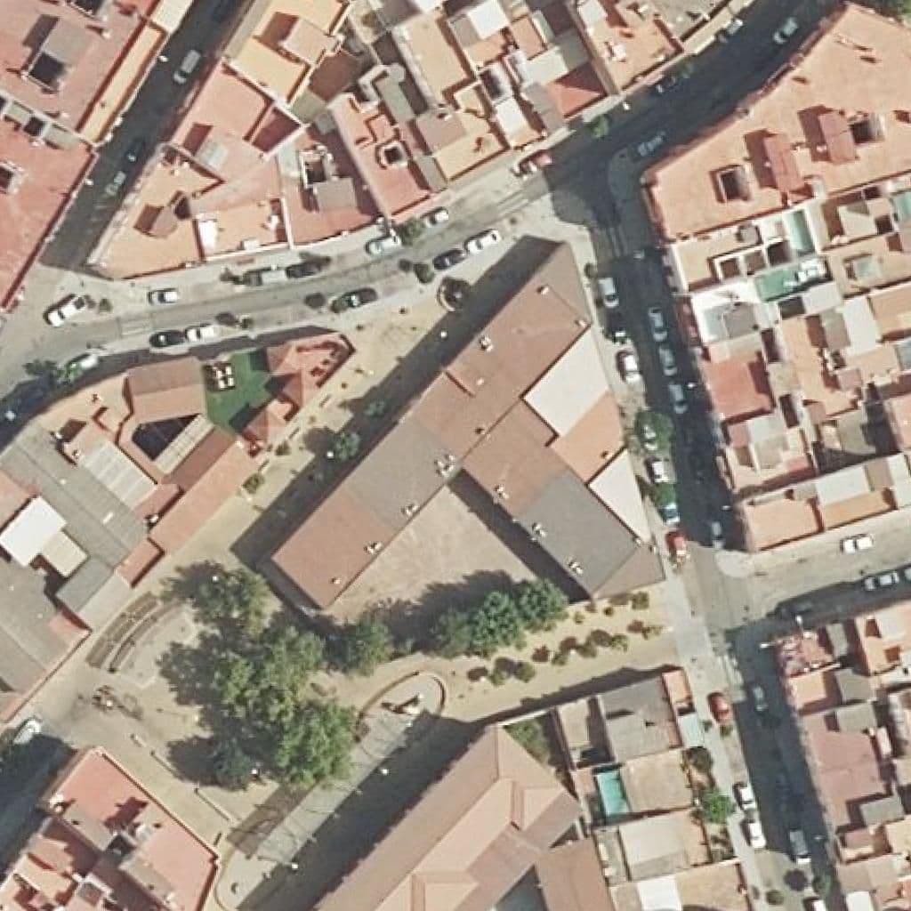 Aerial view of the grounds of San Acisclo Y Santa Victoria