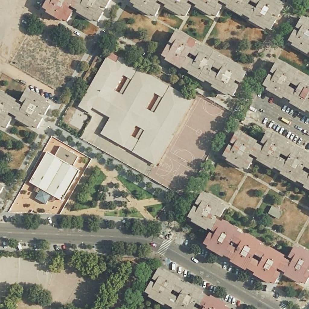 Aerial view of the grounds of San Rafael