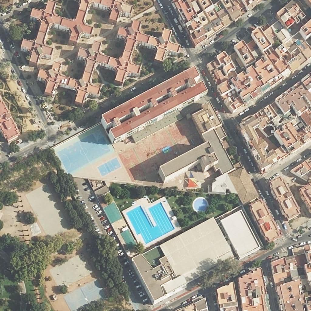 Aerial view of the grounds of Santa María De Guadalupe