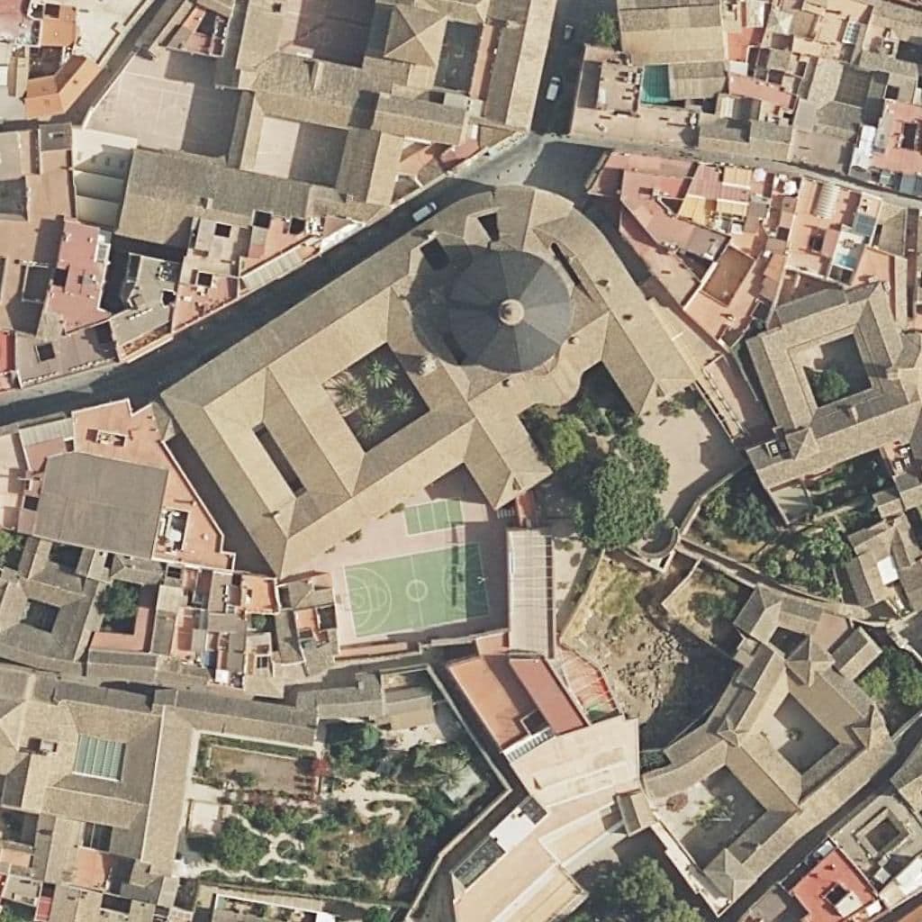 Aerial view of the grounds of Santa Victoria