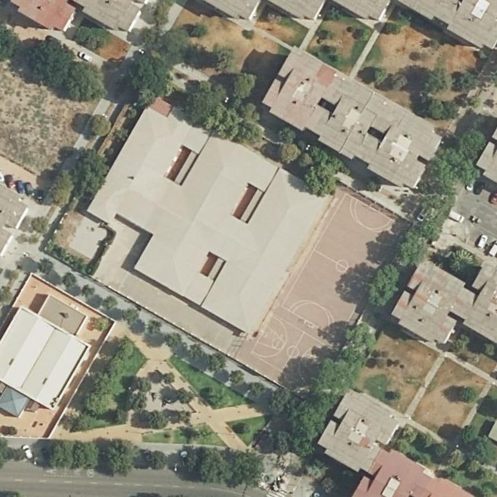 Aerial view of the grounds of Academia Lope De Vega