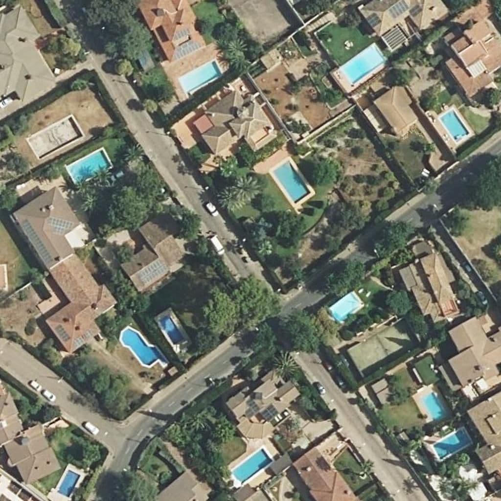 Aerial view of the grounds of El Encinar