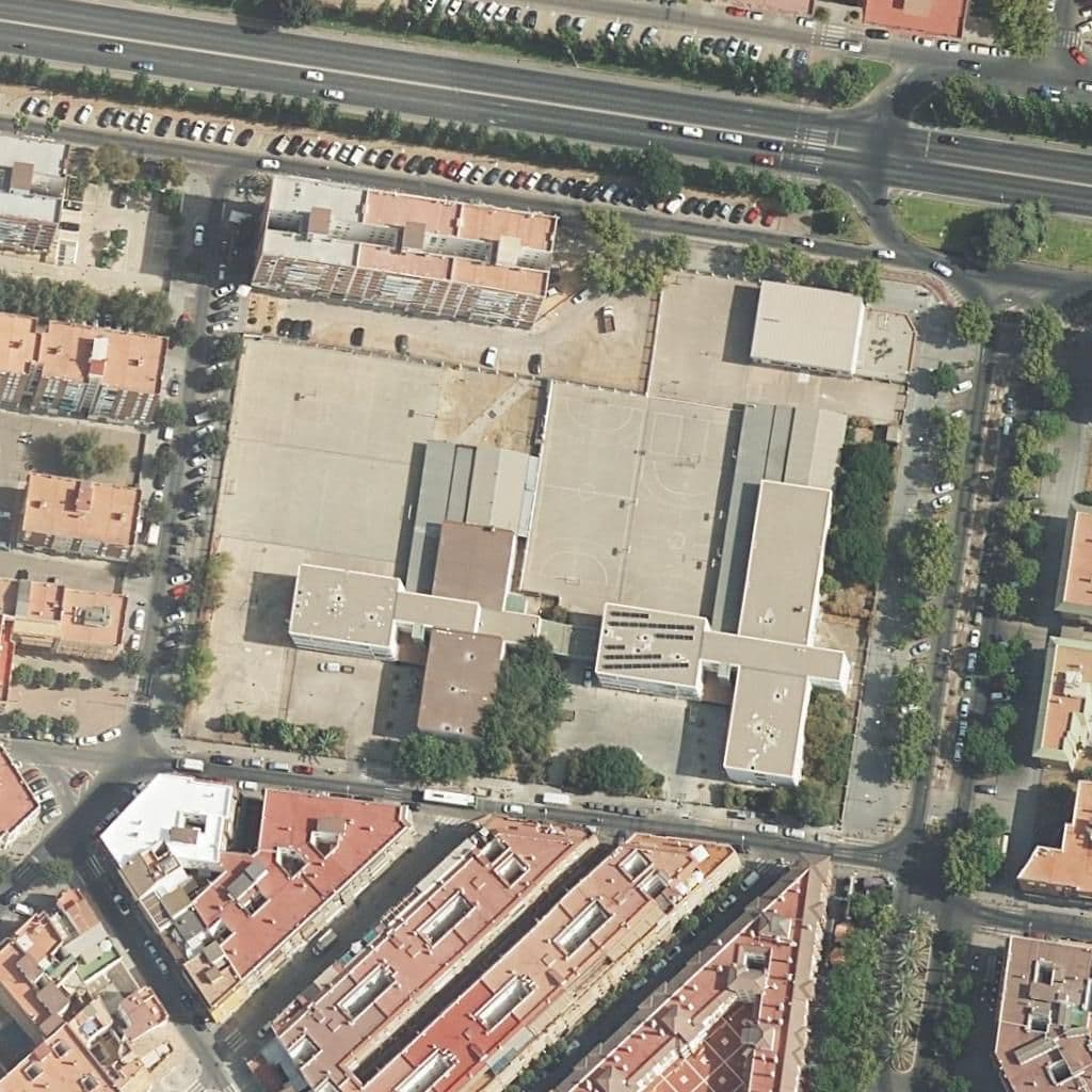 Aerial view of the grounds of Blas Infante