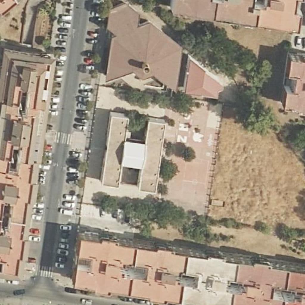 Aerial view of the grounds of Miraflores