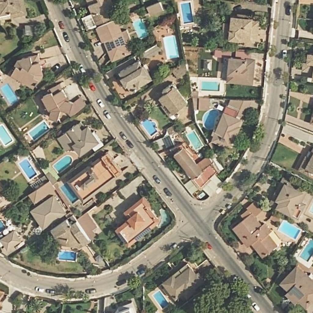 Aerial view of the grounds of Kid's Garden