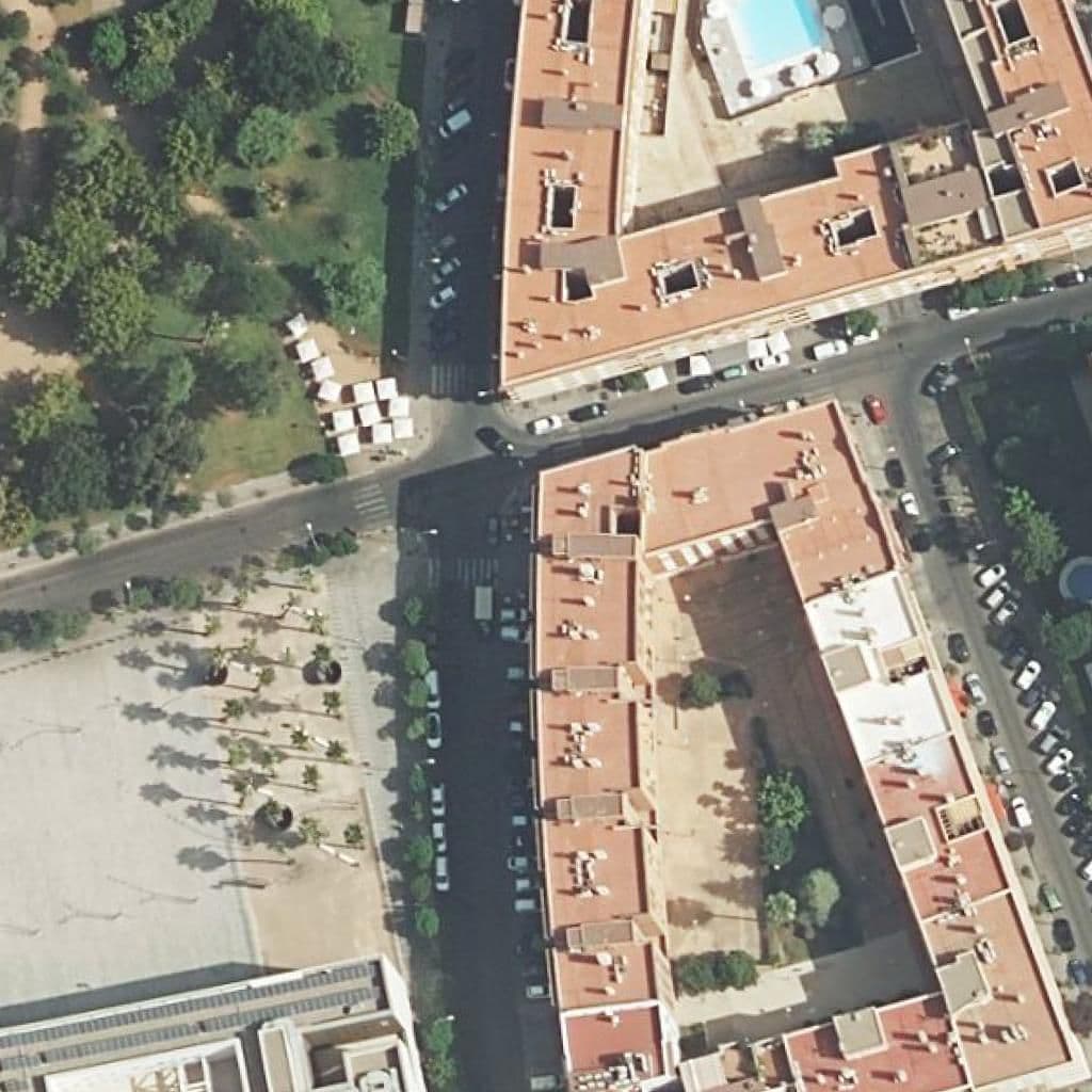 Aerial view of the grounds of Los Soletes