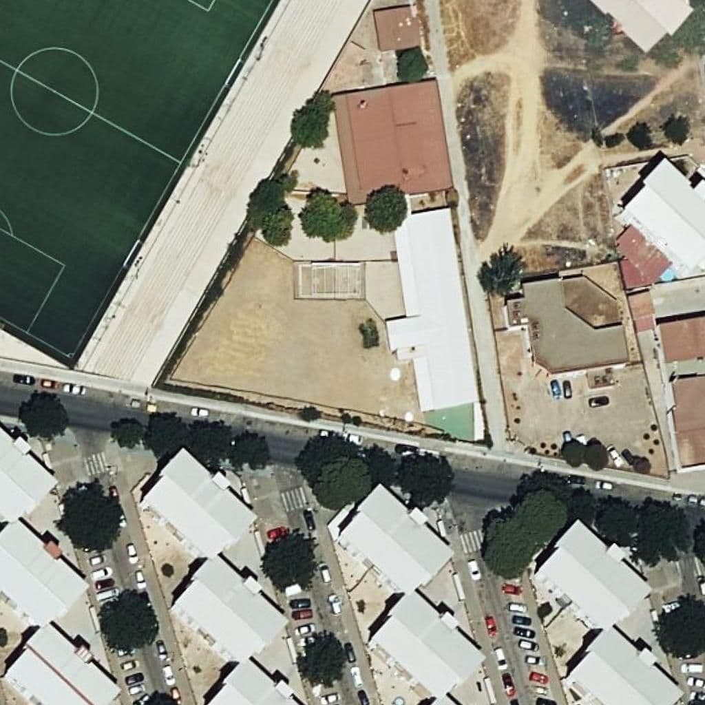 Aerial view of the grounds of San José