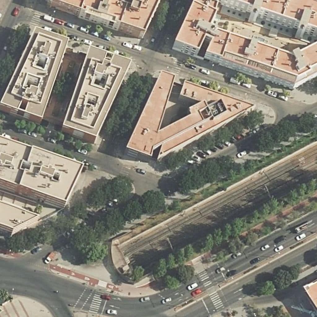 Aerial view of the grounds of Fundación Memoria Y Futuro Del Trabajo