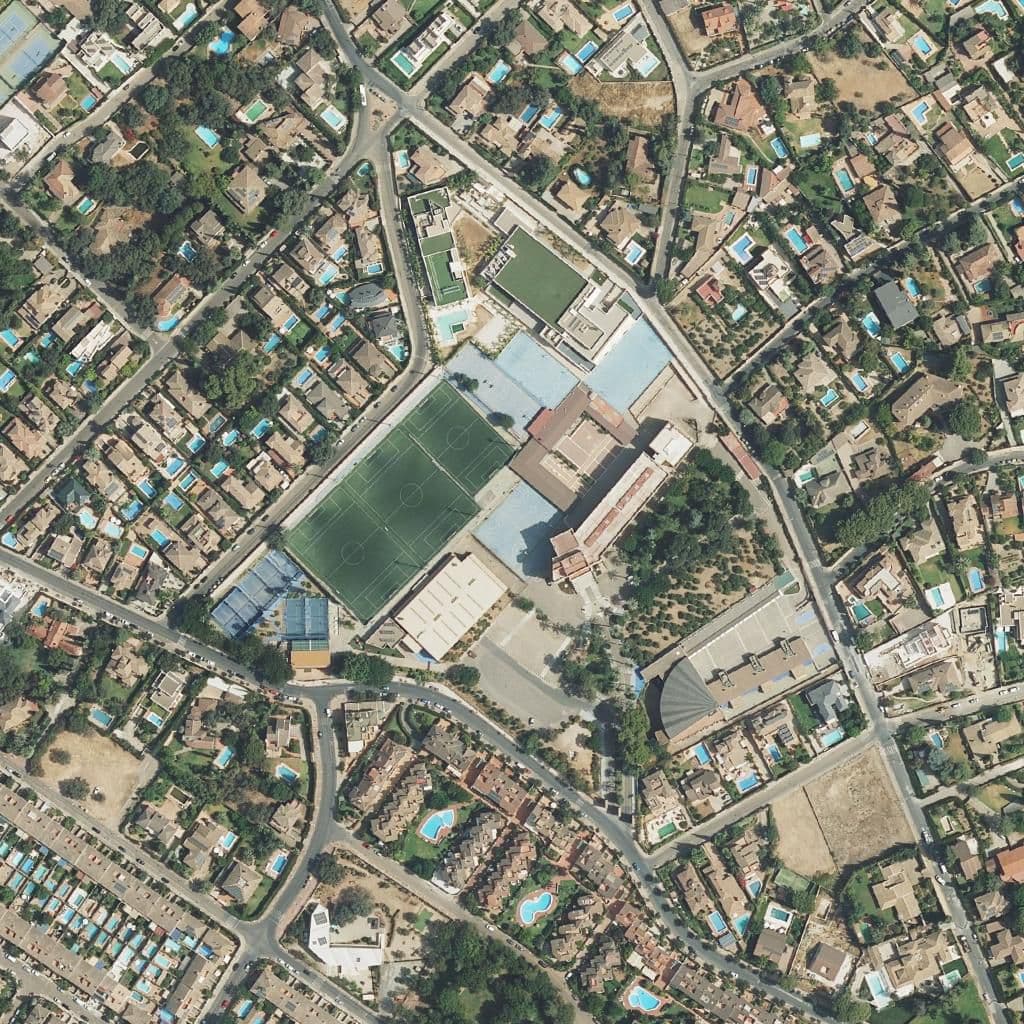 Aerial view of the grounds of Centro De Estudios Internacionales Tartessos