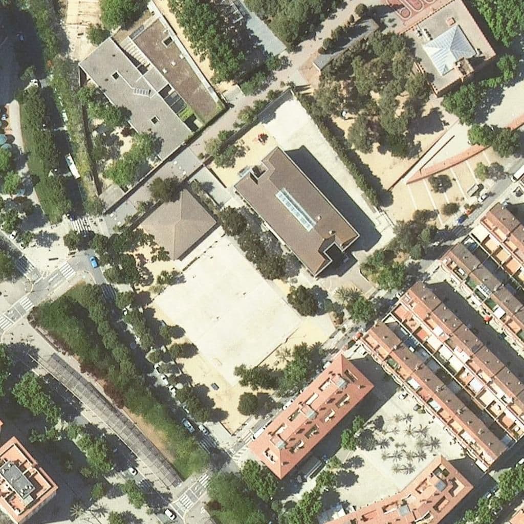 Aerial view of the grounds of Escola Doctor Trueta