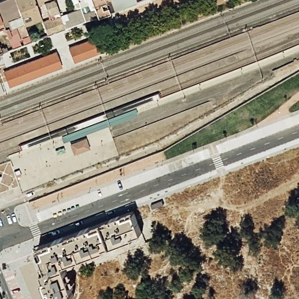 Aerial view of the grounds of Guadarromán(Villarrubia-Encinarejo)