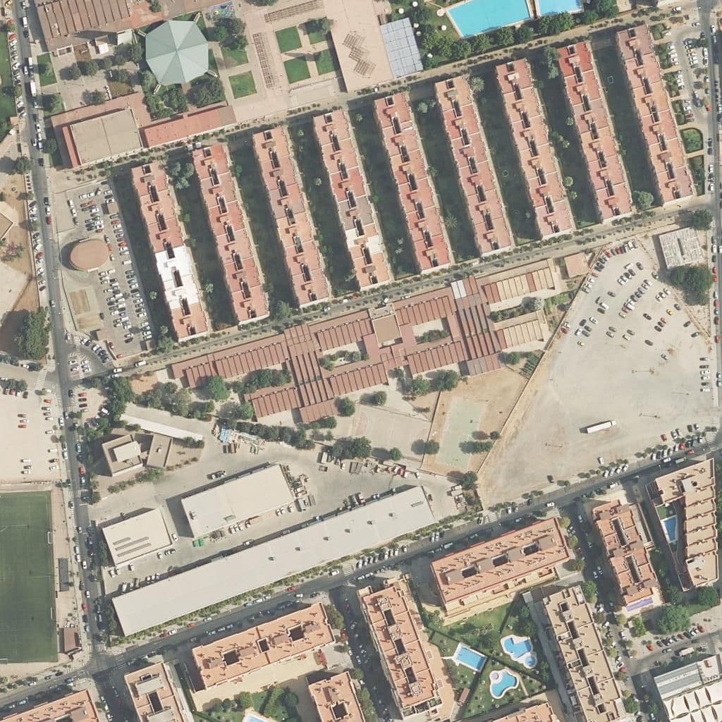 Aerial view of the grounds of Mediterráneo