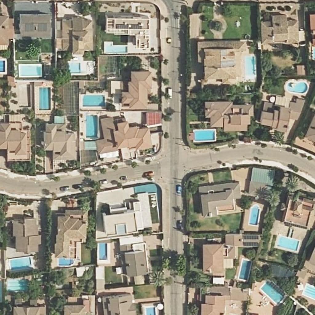 Aerial view of the grounds of La Sierra