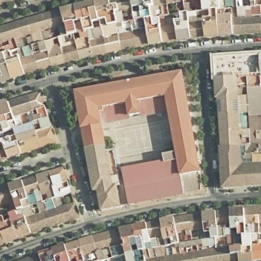 Aerial view of the grounds of Santa Catalina De Siena