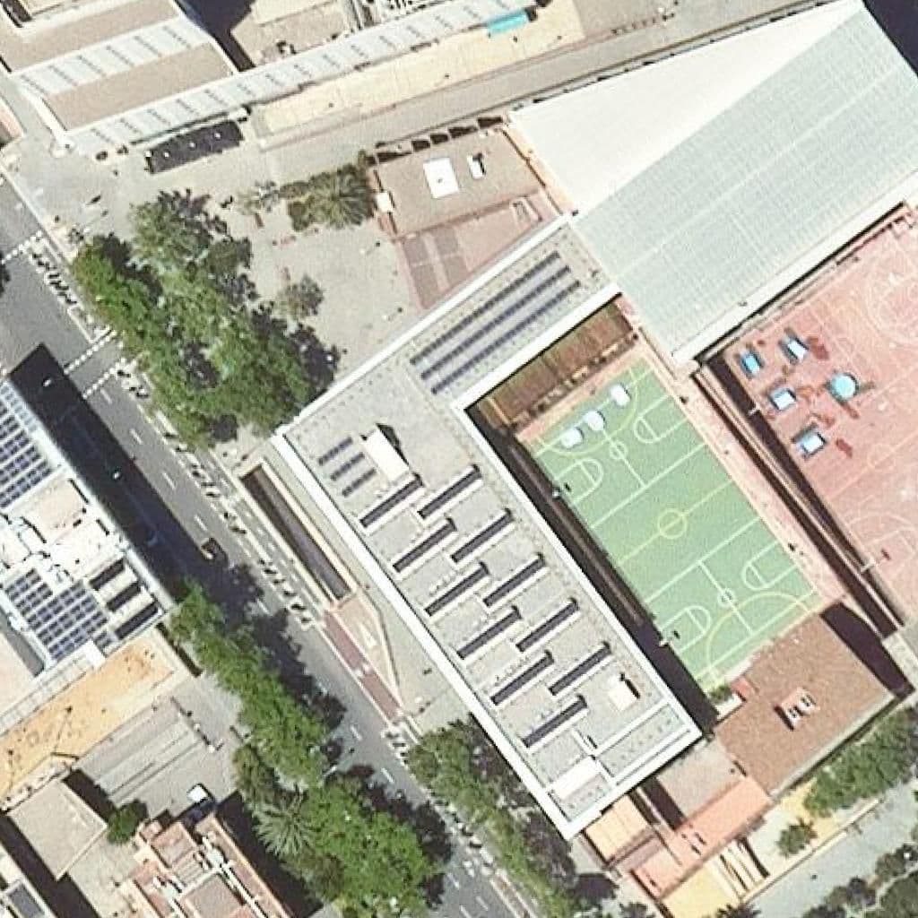 Aerial view of the grounds of Escola Ítaca