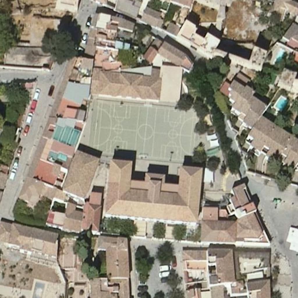 Aerial view of the grounds of Gómez Moreno