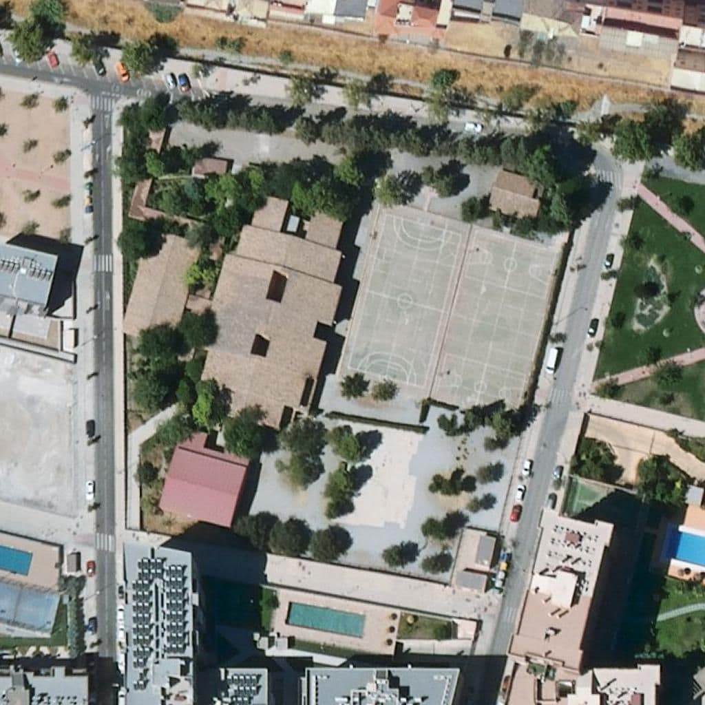 Вид сверху на территорию школы «Gallego Burín»