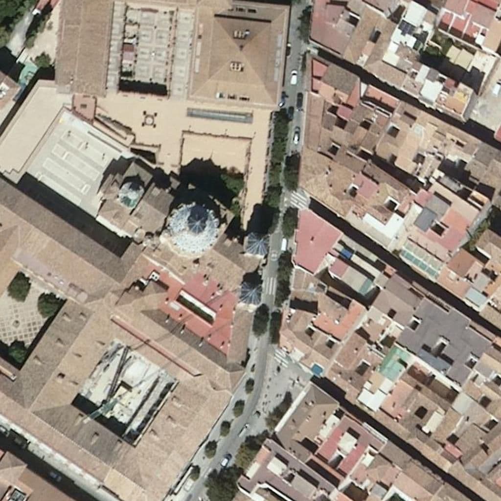 Aerial view of the grounds of Clínica San Rafael