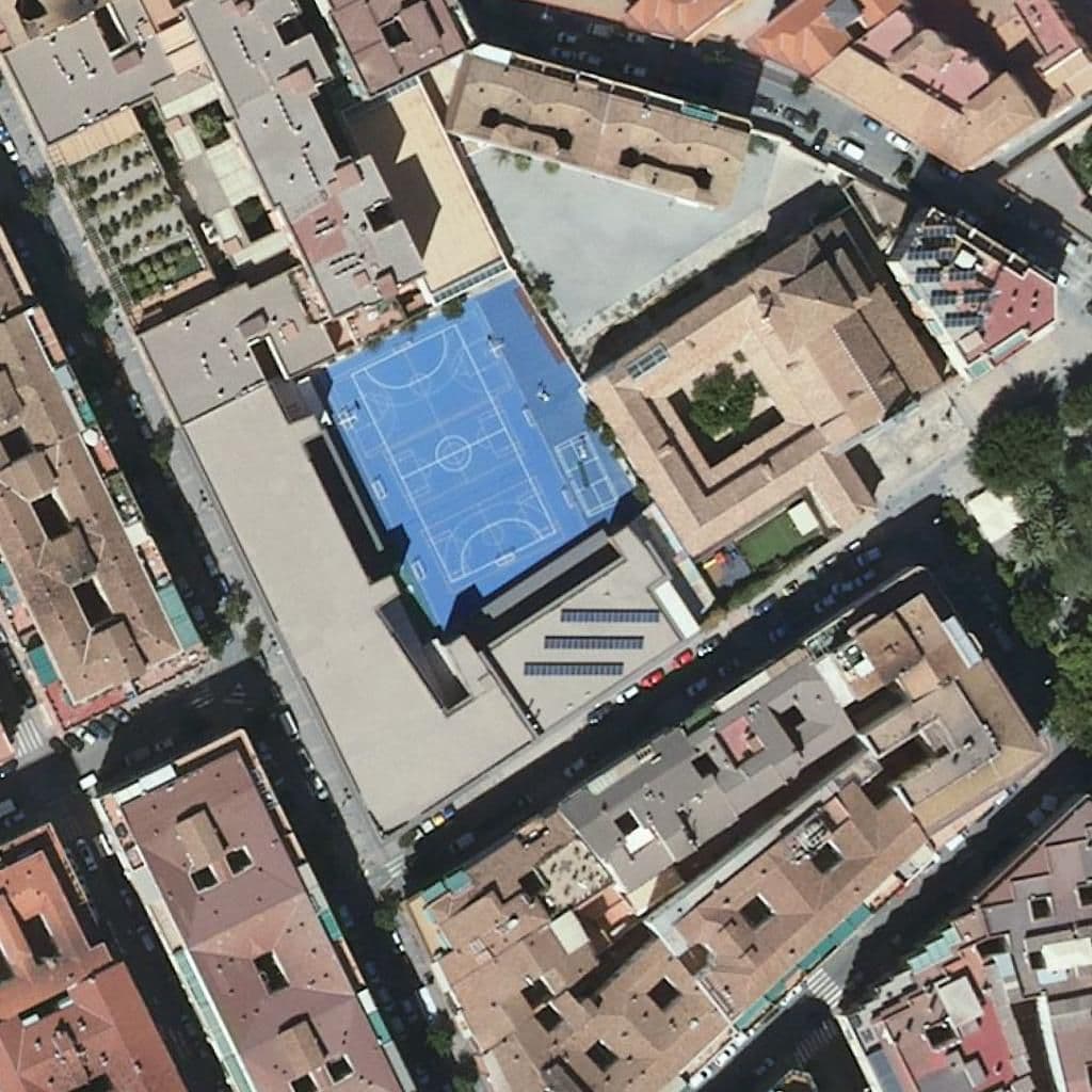 Aerial view of the grounds of Virgen De Gracia