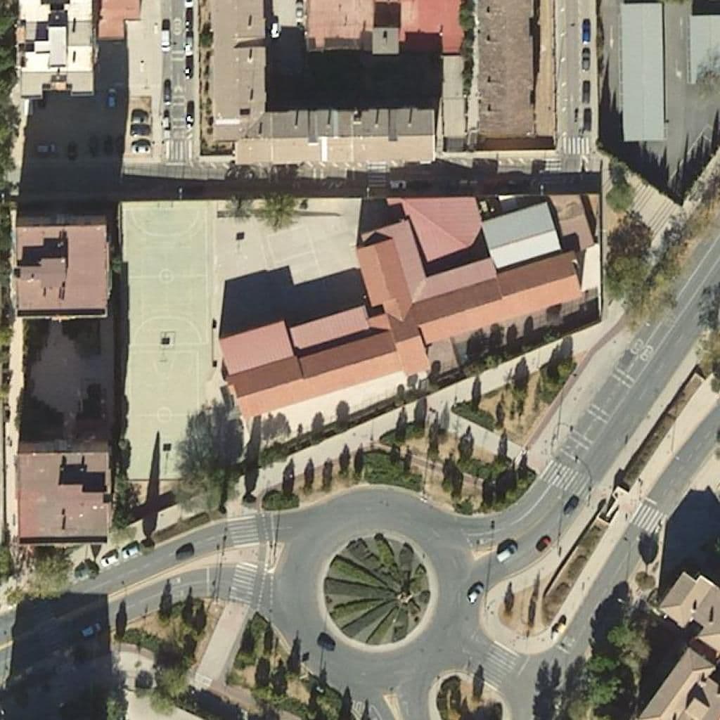 Aerial view of the grounds of San José