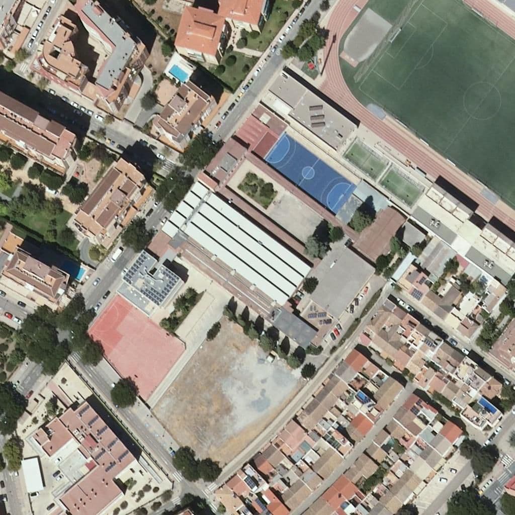 Aerial view of the grounds of Politécnico Hermenegildo Lanz