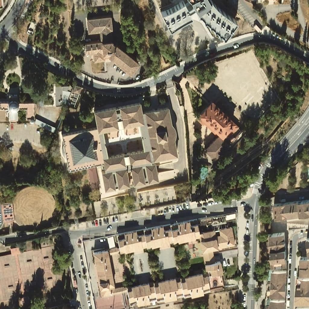 Aerial view of the grounds of Aldeas Infantiles Sos