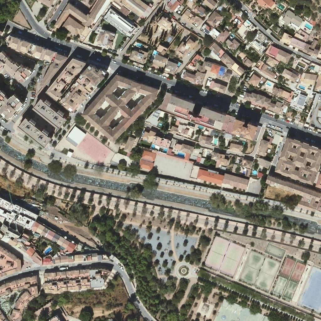Aerial view of the grounds of Virgen De Las Nieves