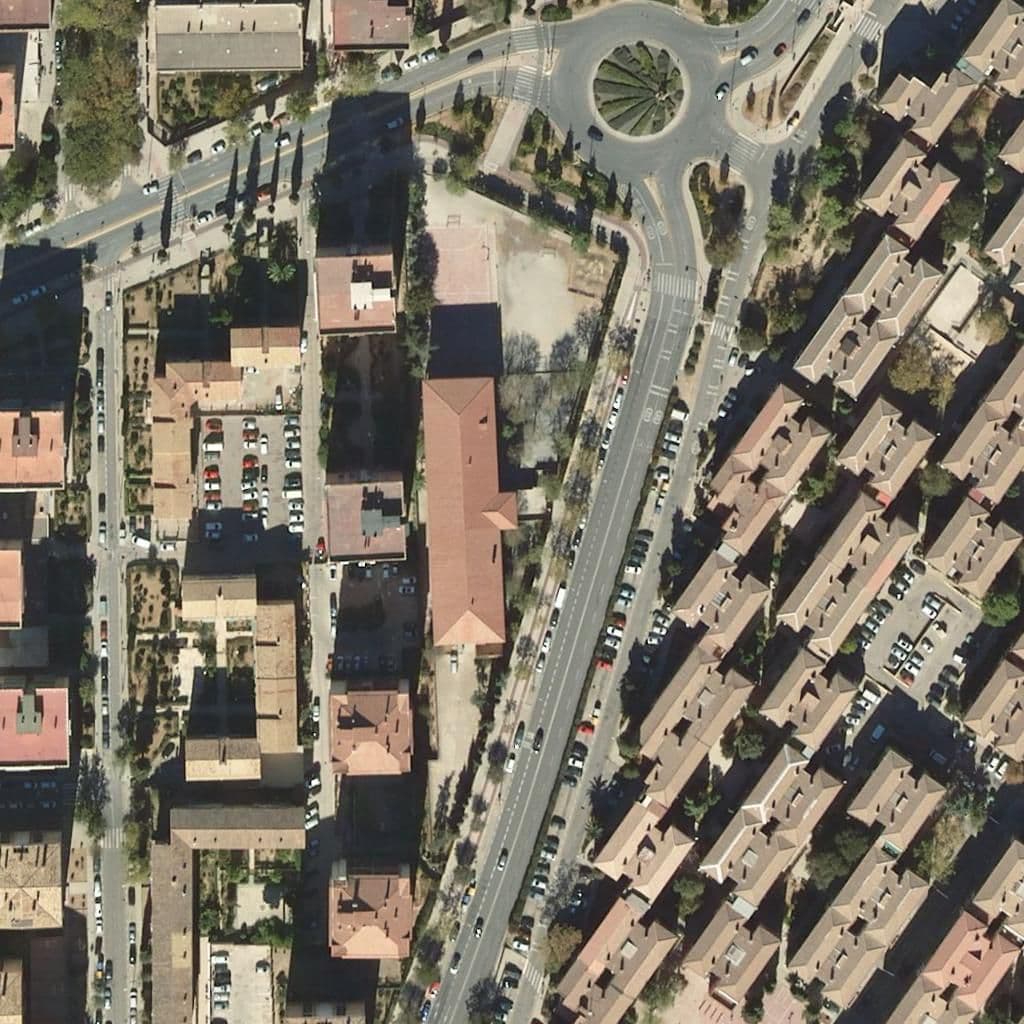 Aerial view of the grounds of Almanjáyar-Cartuja