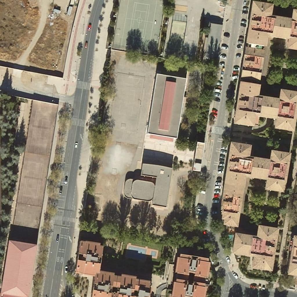 Aerial view of the grounds of Parque Nueva Granada