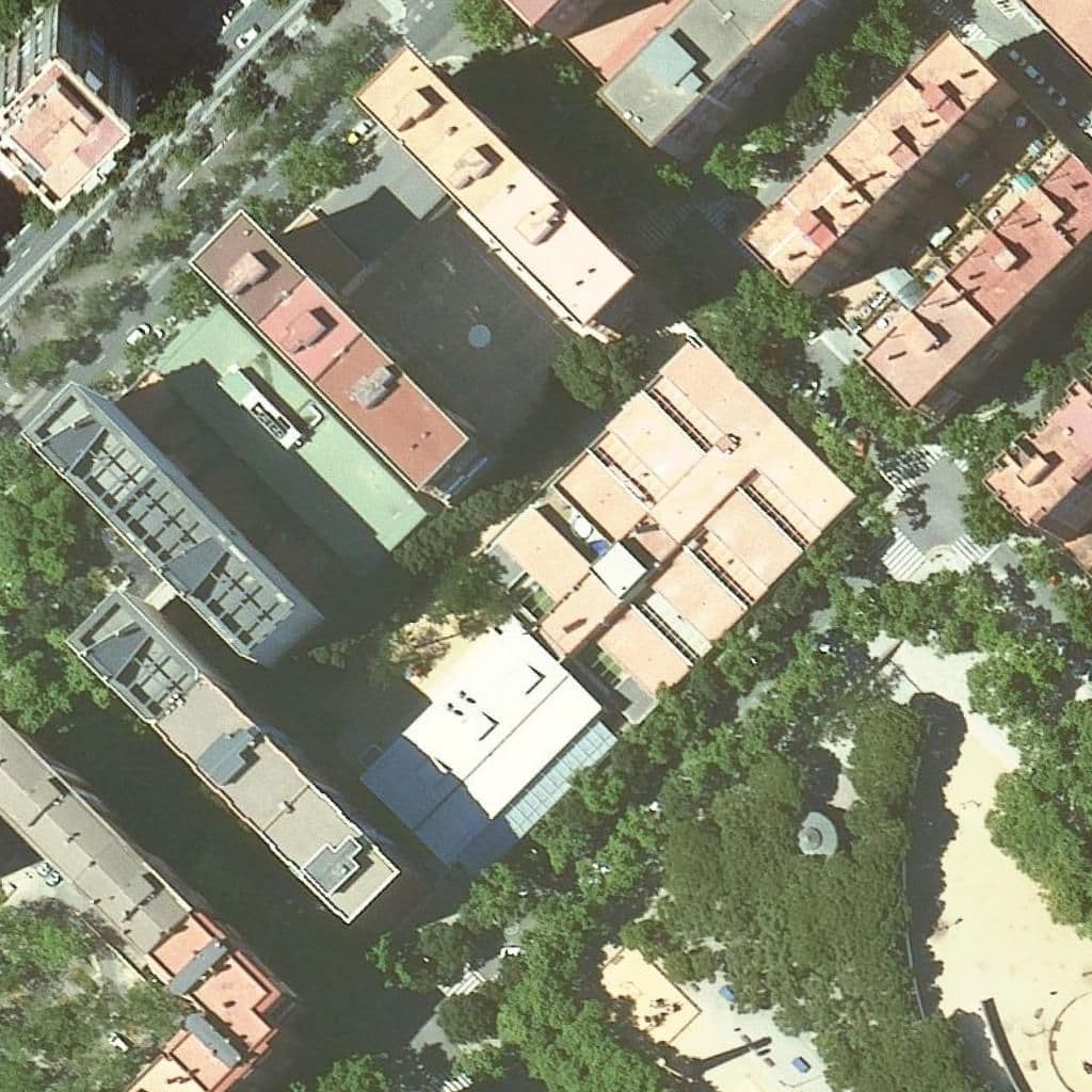 Aerial view of the grounds of Escola La Palmera