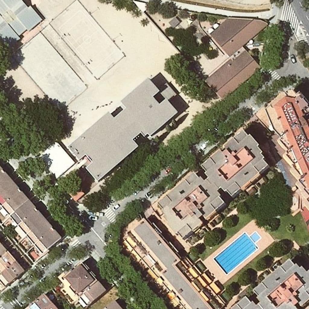 Aerial view of the grounds of Escola Cristòfor Mestre