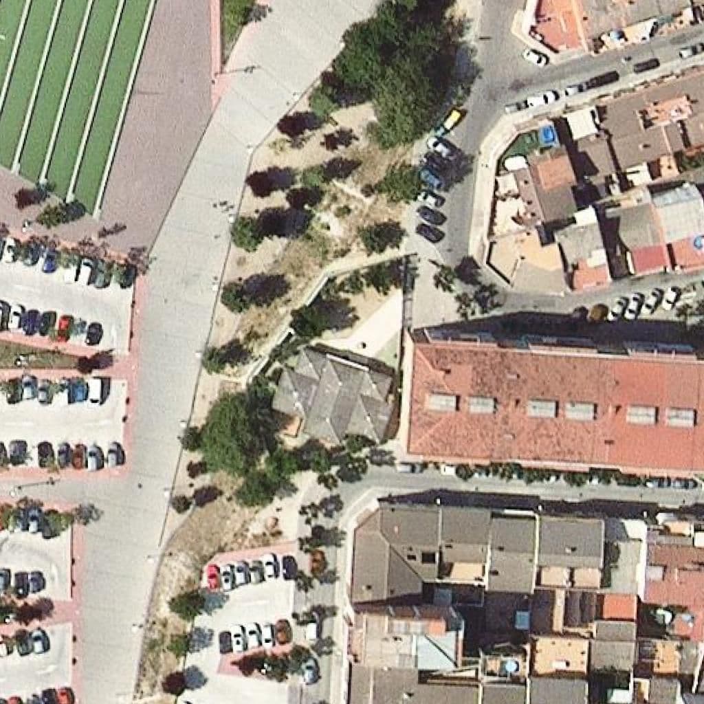 Aerial view of the grounds of Llar D'infants Santa Anna