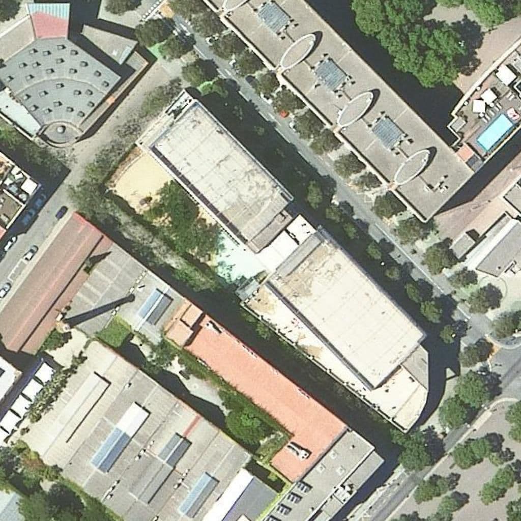 Aerial view of the grounds of Grèvol