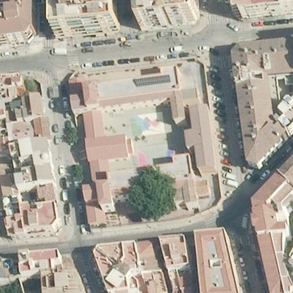 Aerial view of the grounds of Miguel De Cervantes