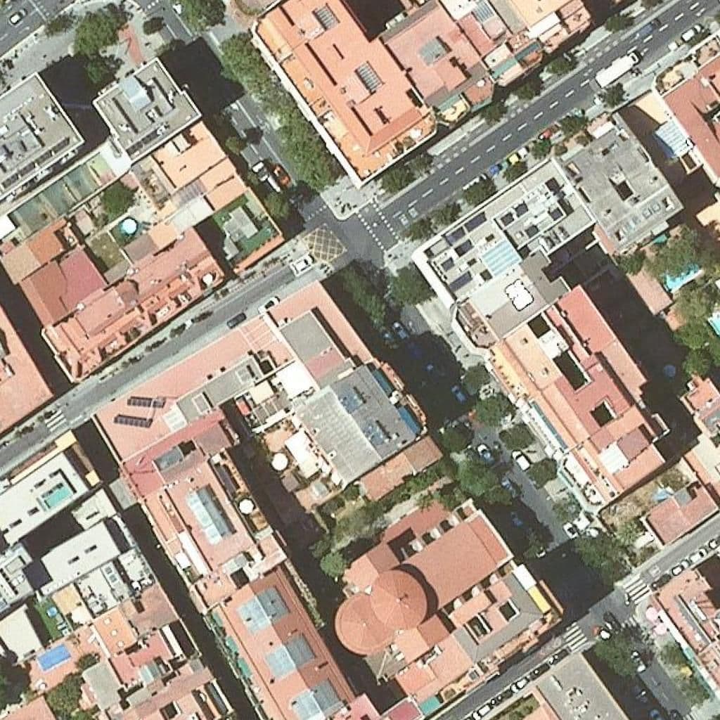 Aerial view of the grounds of Les Girafes Blaves