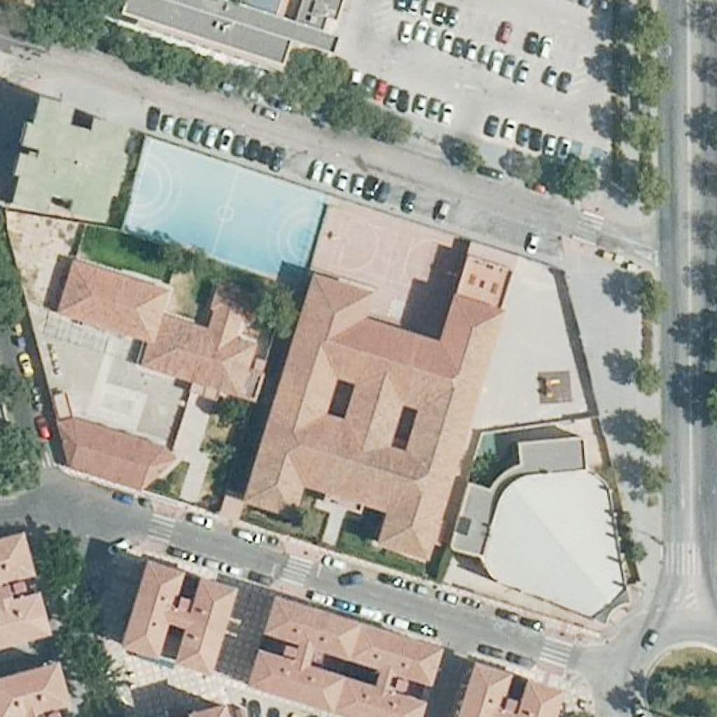 Aerial view of the grounds of Misioneras Cruzadas De La Iglesia