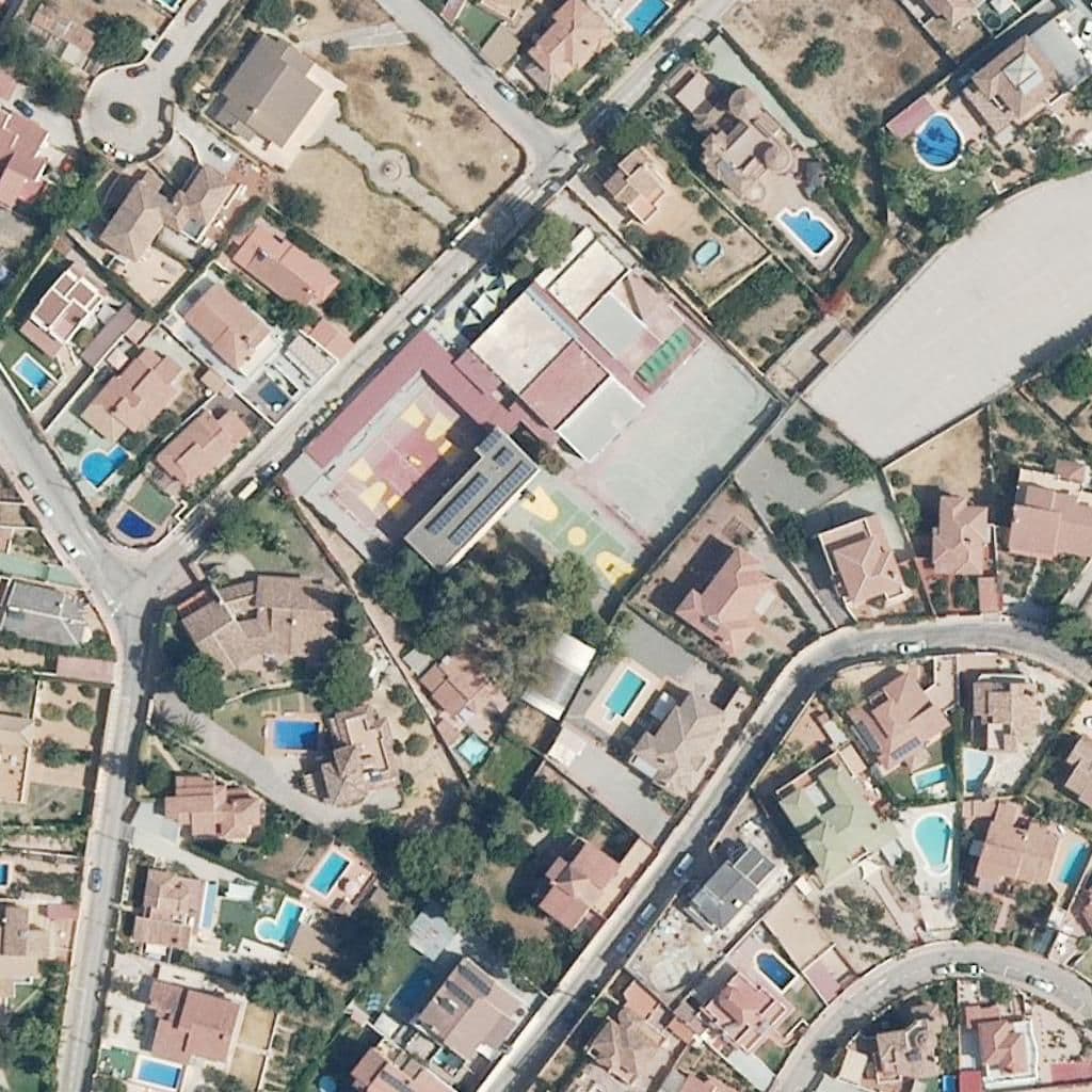 Aerial view of the grounds of La Colina