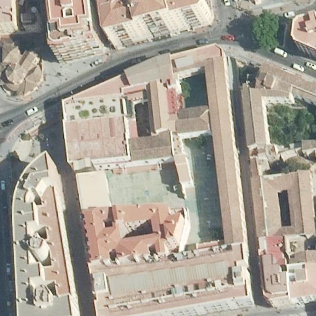 Aerial view of the grounds of San Juan De Dios