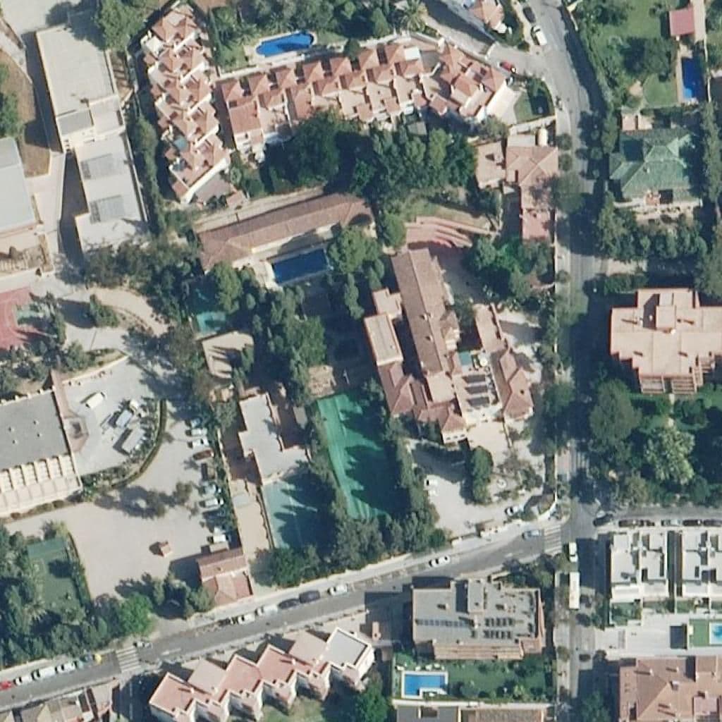 Aerial view of the grounds of La Asunción