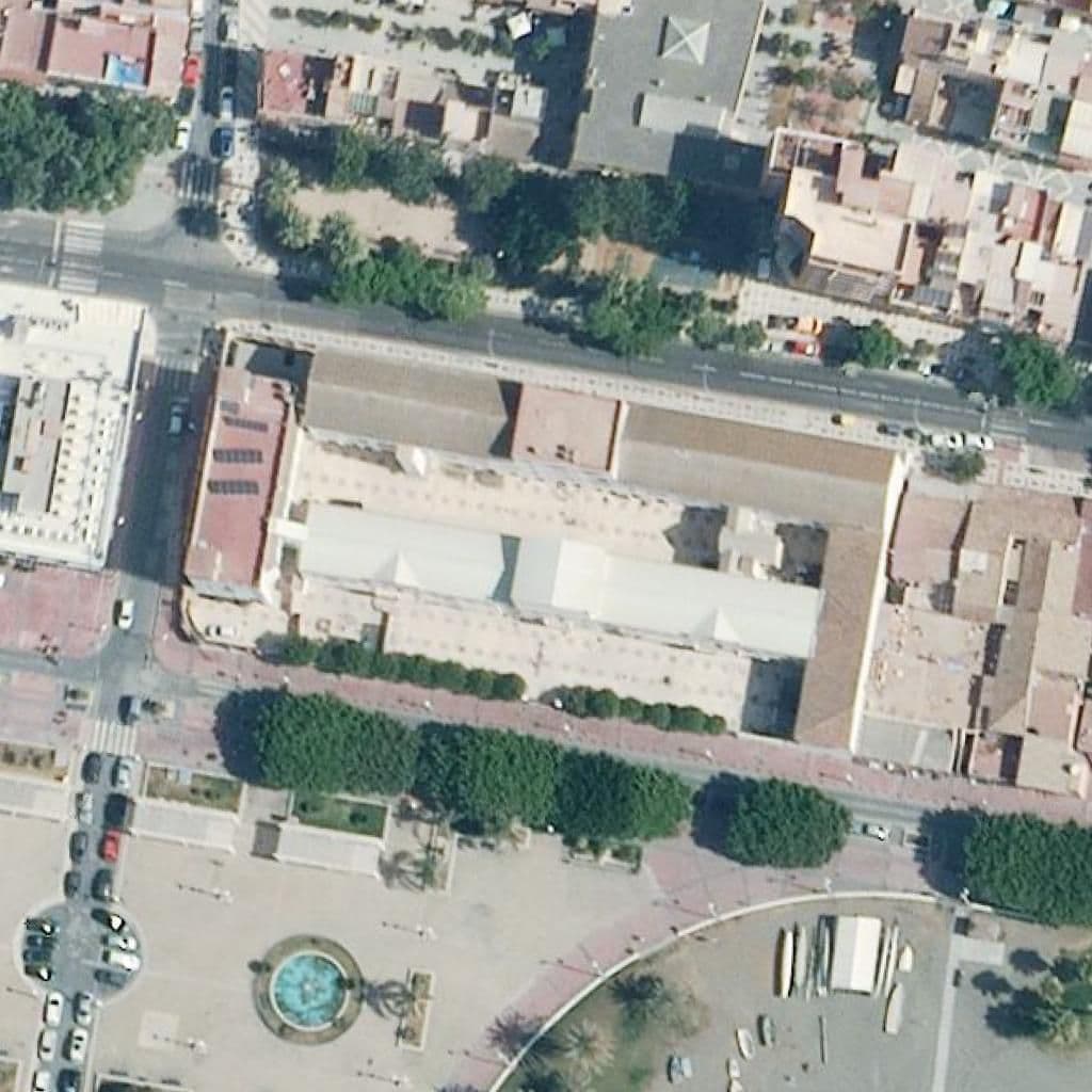 Aerial view of the grounds of Escuelas Profesionales De La Sagrada Familia-Icet