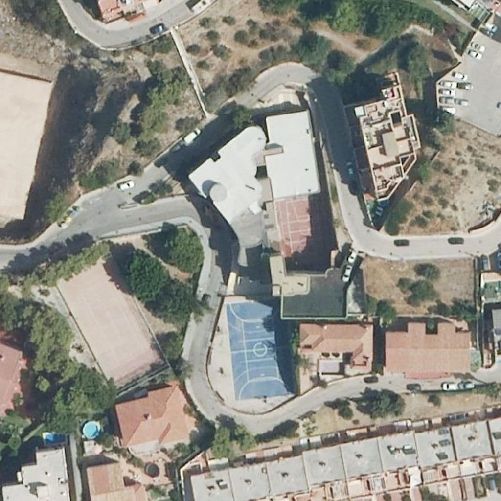 Aerial view of the grounds of La Reina