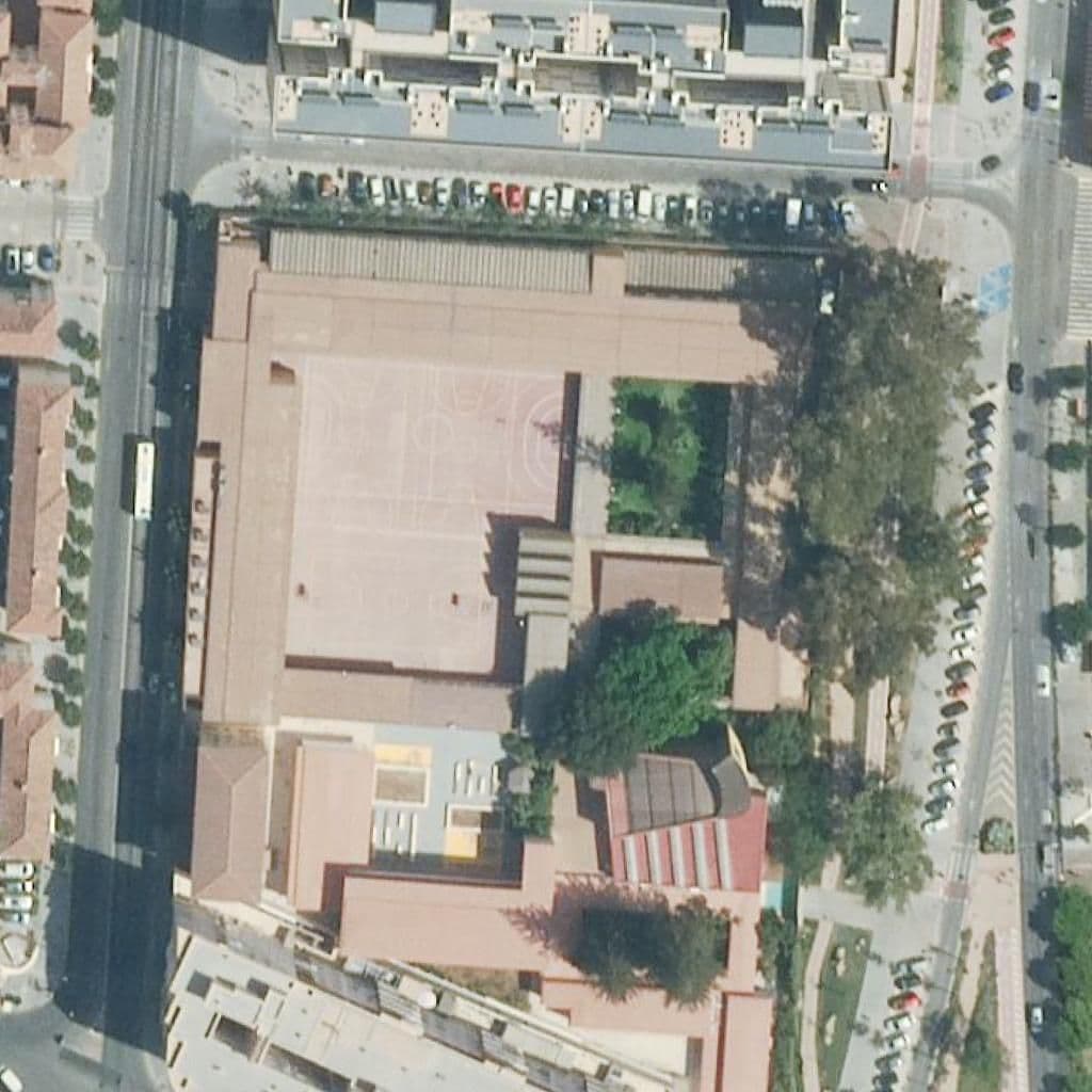 Aerial view of the grounds of Nuestra Señora De La Victoria