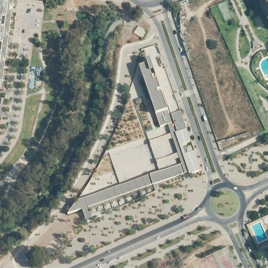 Aerial view of the grounds of Rectora Adelaida De La Calle