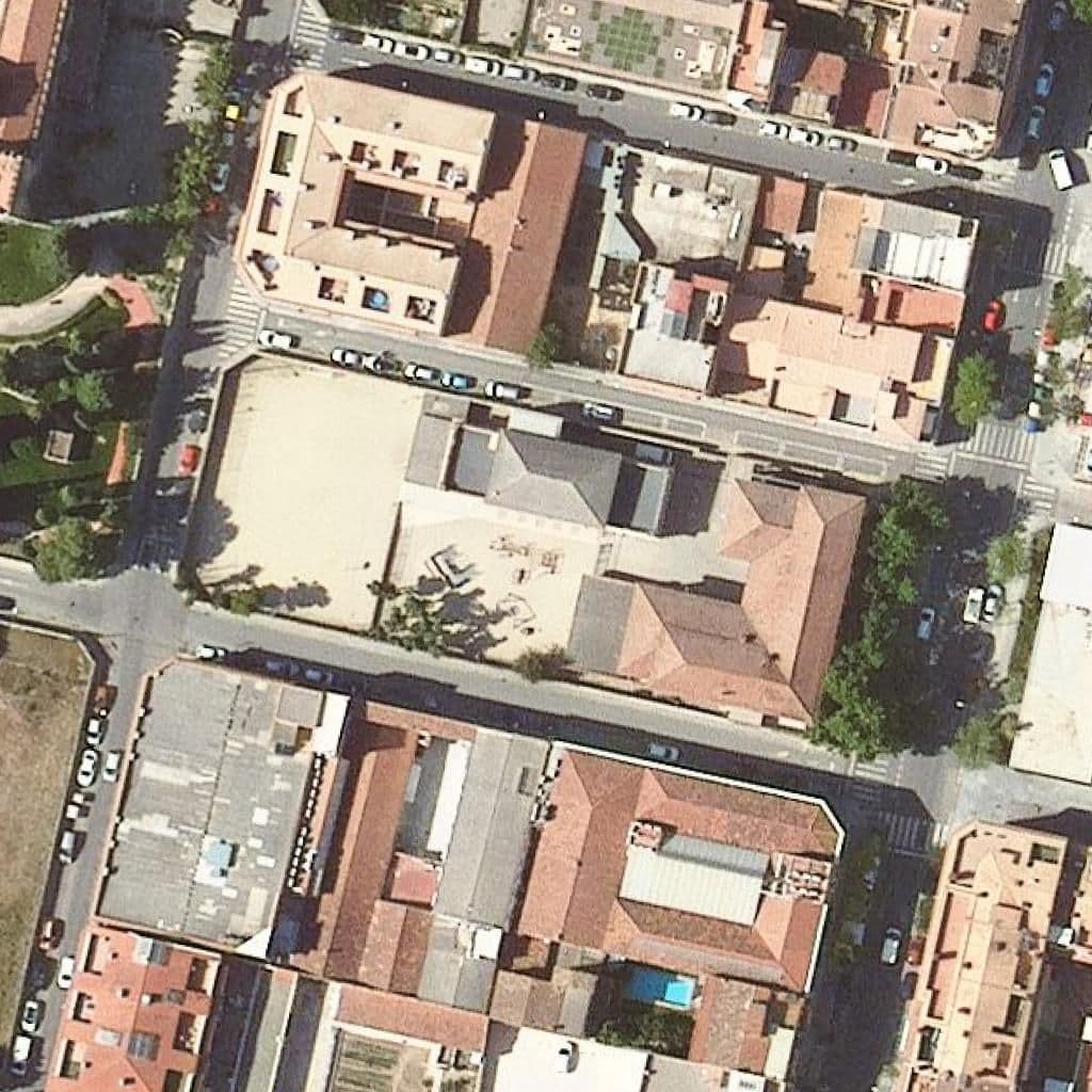 Aerial view of the grounds of Àuria